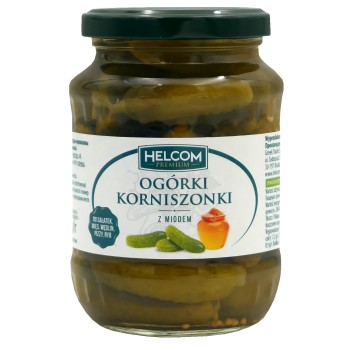 Ogórki korniszony z miodem w zalewie - 300g